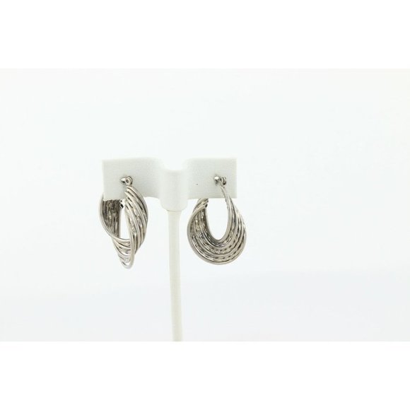 Sterling Silver Hoop Earrings - Picture 5 of 8